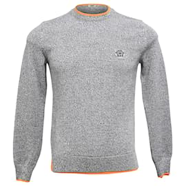 Kenzo Tiger Patch Pullover aus grauer Wolle Grau