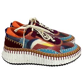 Baskets Plateforme Chloé Nama en Nylon Recyclé Multicolore Multicolore
