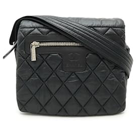 Chanel-Chanel Coco Cocoon Matelasse Nylon Shoulder Bag-Black