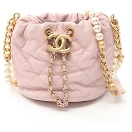 Chanel-Chanel Matelasse Lambskin Shoulder Bag-Pink