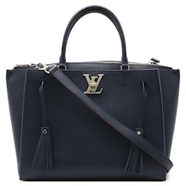 Louis Vuitton-Bolsa de couro Lockme 2way da Louis Vuitton-Azul