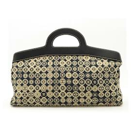 Chanel-Chanel Coco Mark Cotton Handbag-Blue