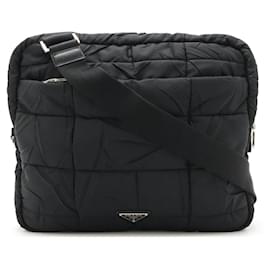 Prada-Prada VA0720 Nylon Shoulder Bag-Black