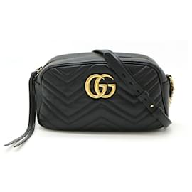 Gucci-Gucci GG Marmont Leather Shoulder Bag-Black