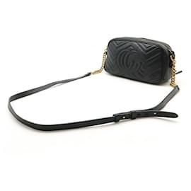 Gucci-Gucci GG Marmont Leather Shoulder Bag-Black