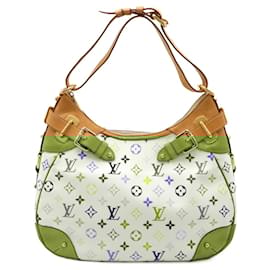 Louis Vuitton-Bolsa de Ombro Greta Monogram Louis Vuitton-Branco