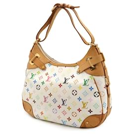 Louis Vuitton-Bolsa de Ombro Greta Monogram Louis Vuitton-Branco