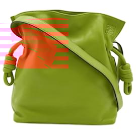 Loewe-Loewe Flamenco Knot Leather 2way Bag-Orange