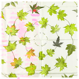 Hermès-Hermes Walk in the Park Silk Scarf-White