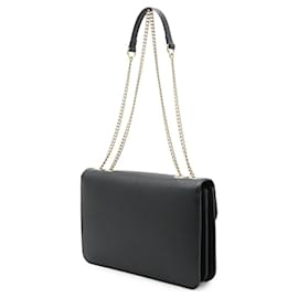 Gucci-Gucci Interlocking G Leather Shoulder Bag-Black