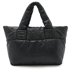 Chanel-Chanel Coco Cocoon Nylon Leather Tote Bag-Black