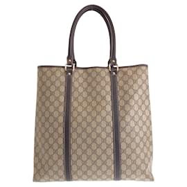 Gucci-Gucci GG Supreme Canvas 2way Tote Bag-Brown