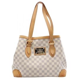 Louis Vuitton-Bolsa tote Hampstead MM Damier Azur da Louis Vuitton-Branco