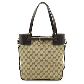Gucci-Gucci GG Canvas 2way Bag-Brown,Beige