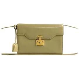 Gucci-Gucci Lady Lock Calf Leather Shoulder Bag-White