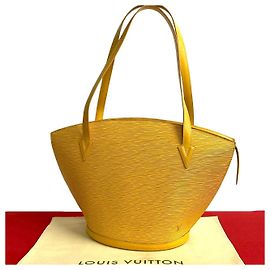 Bolsa tote em couro Epi Saint Jacques da Louis Vuitton Amarelo