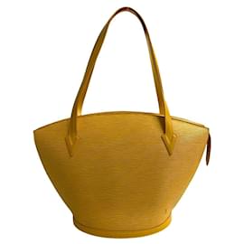 Louis Vuitton-Bolsa tote em couro Epi Saint Jacques da Louis Vuitton-Amarelo