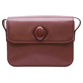 Cartier-Cartier Must Line Leather Shoulder Bag-Red