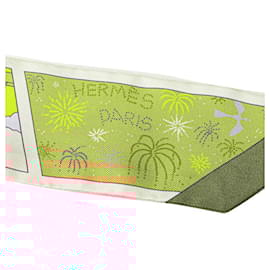 Hermès-Hermes Factory Suite Silk Scarf-White