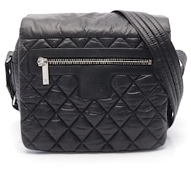 Chanel-Chanel Coco Cocoon Nylon Leather Shoulder Bag-Black