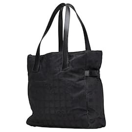 Chanel-Chanel New Travel Line Nylon Leather 2way Tote Bag-Black