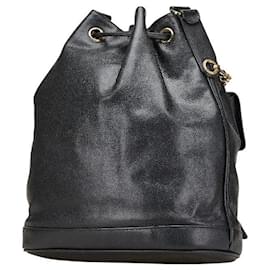 Chanel-Chanel Coco Mark Caviar Skin Shoulder Bag-Black