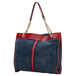 Gucci-Gucci Rajah 2way shoulder bag Leather Suede-Blue