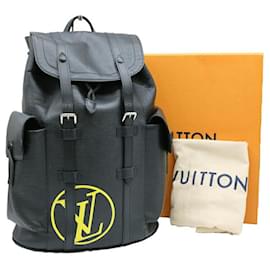 Louis Vuitton-Mochila Louis Vuitton Christopher PM em couro Epi-Preto