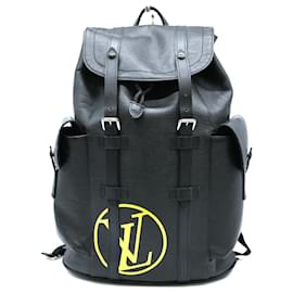 Louis Vuitton-Mochila Louis Vuitton Christopher PM em couro Epi-Preto