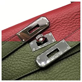 Hermès-Hermes Kelly 32 Handbag Red Leather-Red