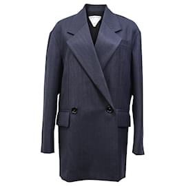 Bottega Veneta- Bottega Veneta Double-Breasted Blazer in Navy Blue Wool-Blue,Navy blue