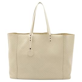 Bottega Veneta-Bottega Veneta Intreccio Mirage Leather 2way Bag-White