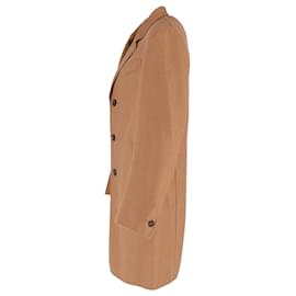 Loro Piana-Loro Piana Single Breasted Coat in Brown Wool-Brown,Red