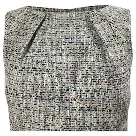 Jason Wu-Jason Wu Sleeveless Tweed Mini Dress in Grey Cotton-Brown