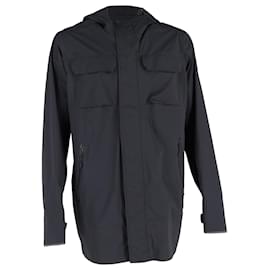 Canada Goose-Canada Goose Black Label Wascana Hooded Rain Jacket in Black Nylon-Black
