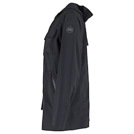 Canada Goose-Canada Goose Black Label Wascana Hooded Rain Jacket in Black Nylon-Black