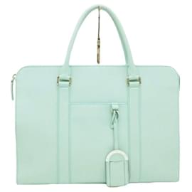 Bulgari-Bvlgari Grain Leather Tote Bag-Blue
