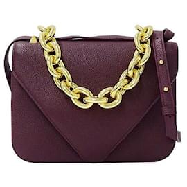 Bottega Veneta-Bottega Veneta Leather 2way Shoulder Bag Purple-Purple