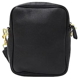 Versace-Versace Medusa Leather Shoulder Bag Black-Black