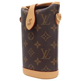 Louis Vuitton-Poche dobrável Monogram Louis Vuitton-Dourado,Metálico