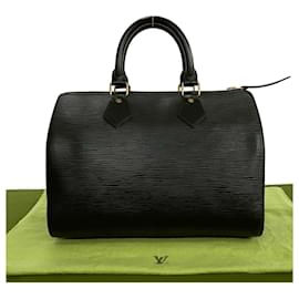 Louis Vuitton-Bolsa Louis Vuitton Speedy 25 em couro Epi-Preto