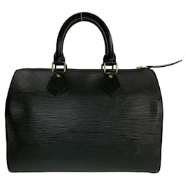Louis Vuitton-Bolsa Louis Vuitton Speedy 25 em couro Epi-Preto