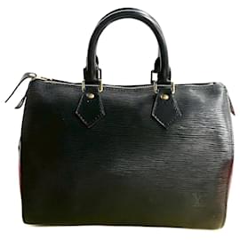 Louis Vuitton-Louis Vuitton Speedy 25 Epi Handbag-Black