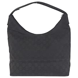 Gucci-Gucci GG Canvas Shoulder Bag 0013380-Black