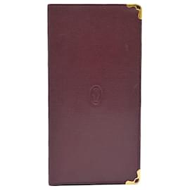 Cartier-Cartier Must Line Long Wallet Bordeaux Leather-Red