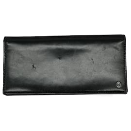 Cartier-Cartier Pasha Leather Long Wallet Black-Black