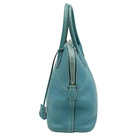 Hermès-Hermes Bolide 31 Leather Handbag-Blue