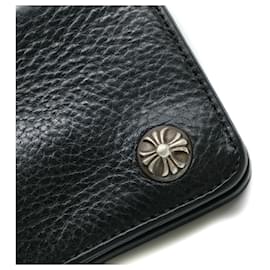 Chrome Hearts-Chrome Hearts Leather Wallet Black-Black