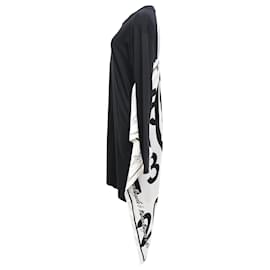 Maison Martin Margiela- Maison Margiela Scarf Midi T-Shirt Dress in Black Cotton-Black