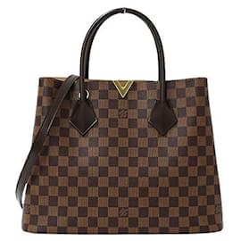 Louis Vuitton-Bolsa de mão Damier Kensington Louis Vuitton-Marrom